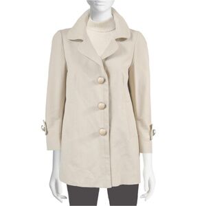 GERARD DAREL Cotton Peacoat ¾ Length Sleeve Snap Closure